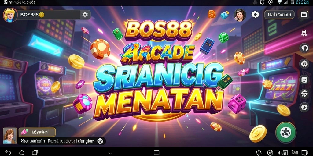 Tangkapan layar utama BOS88 menampilkan gameplay Arcade yang seru dan penuh warna.