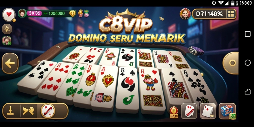 Tampilan gameplay C8VIP yang seru dalam permainan Domino.