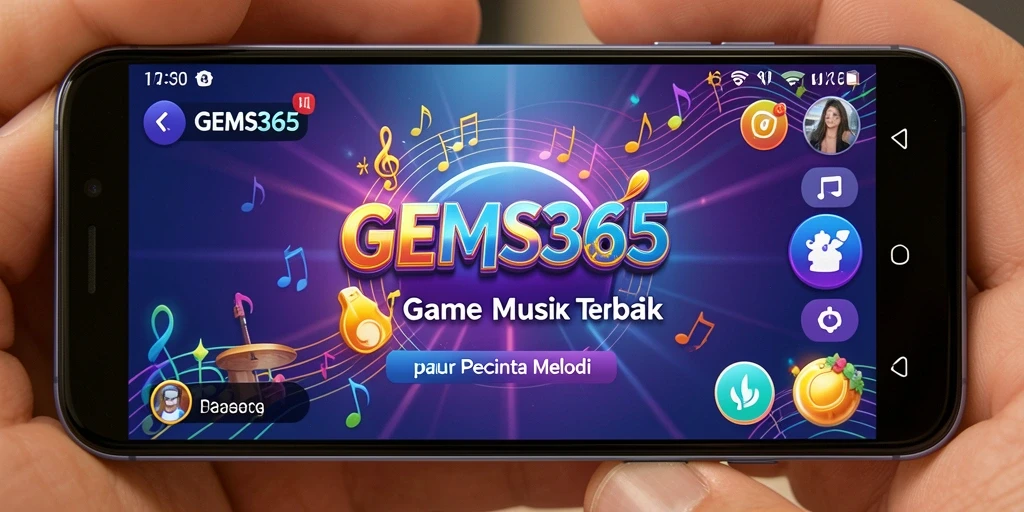 Screenshot GEMS365 menampilkan gameplay musik yang seru dan interaktif.
