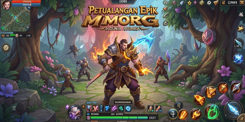Screenshot IDR89 menampilkan aksi seru di dunia MMORPG yang luas.