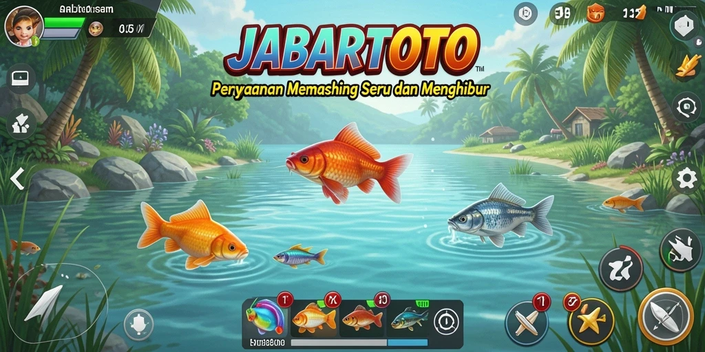 Screenshot gameplay JABARTOTO menampilkan momen memancing yang mendebarkan.