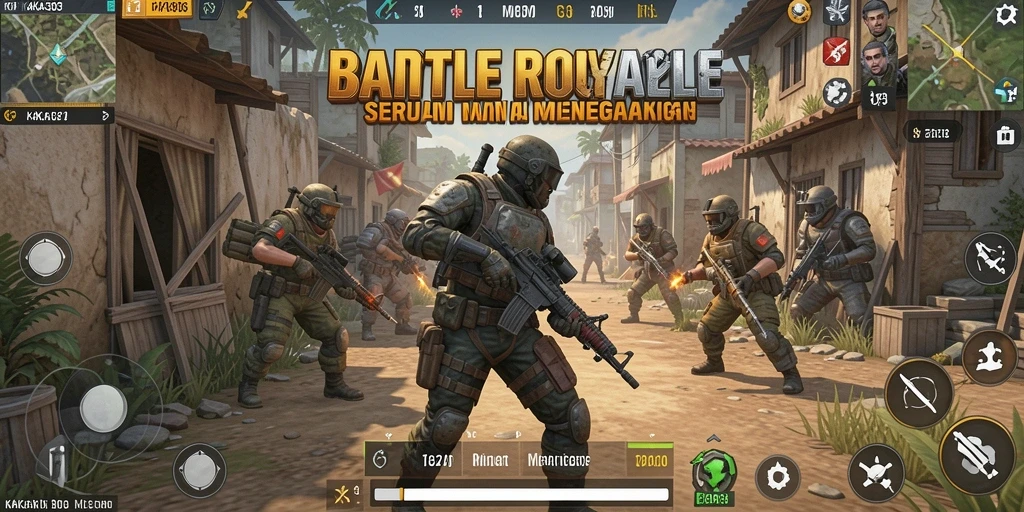Screenshot KAKA303 menampilkan intense gameplay Battle Royale.