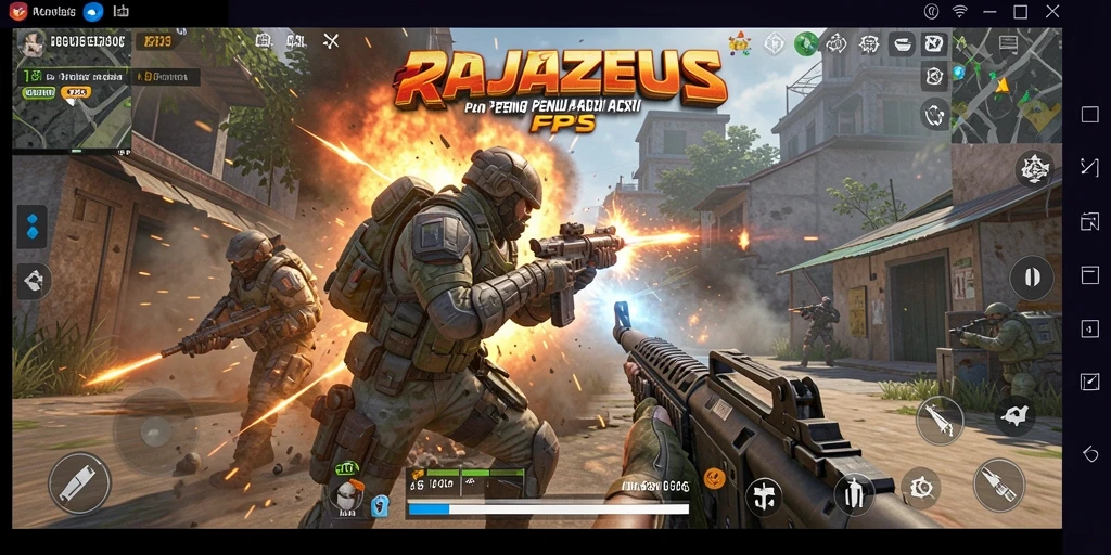 Screenshot aksi menegangkan dari gameplay RAJAZEUS.