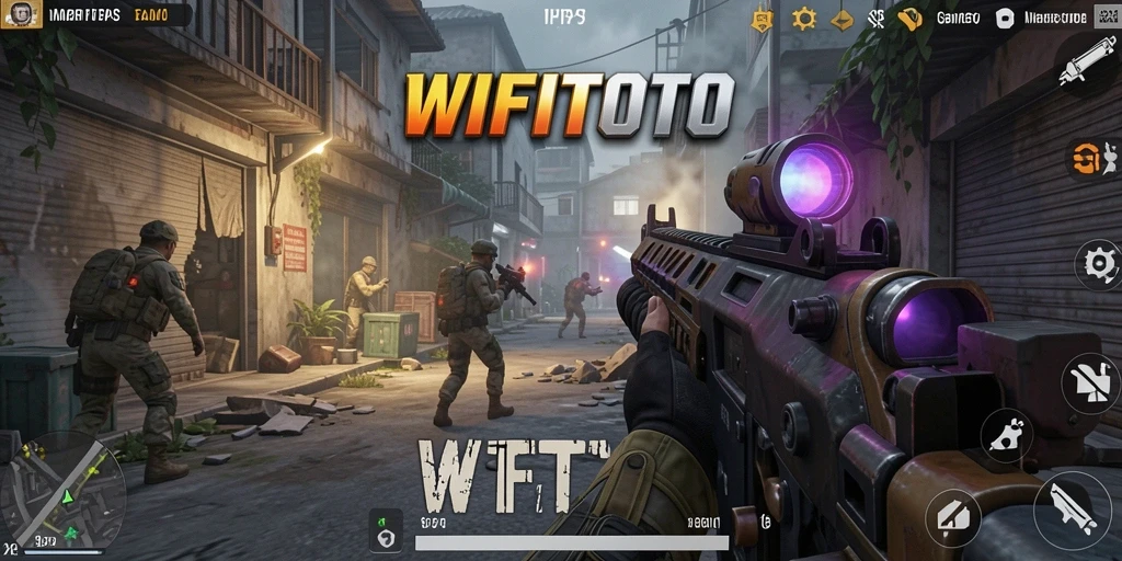 Tangkapan layar dari gameplay seru WIFITOTO di medan perang TPS.