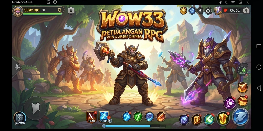 Menampilkan aksi seru di dalam game RPG WOW33.